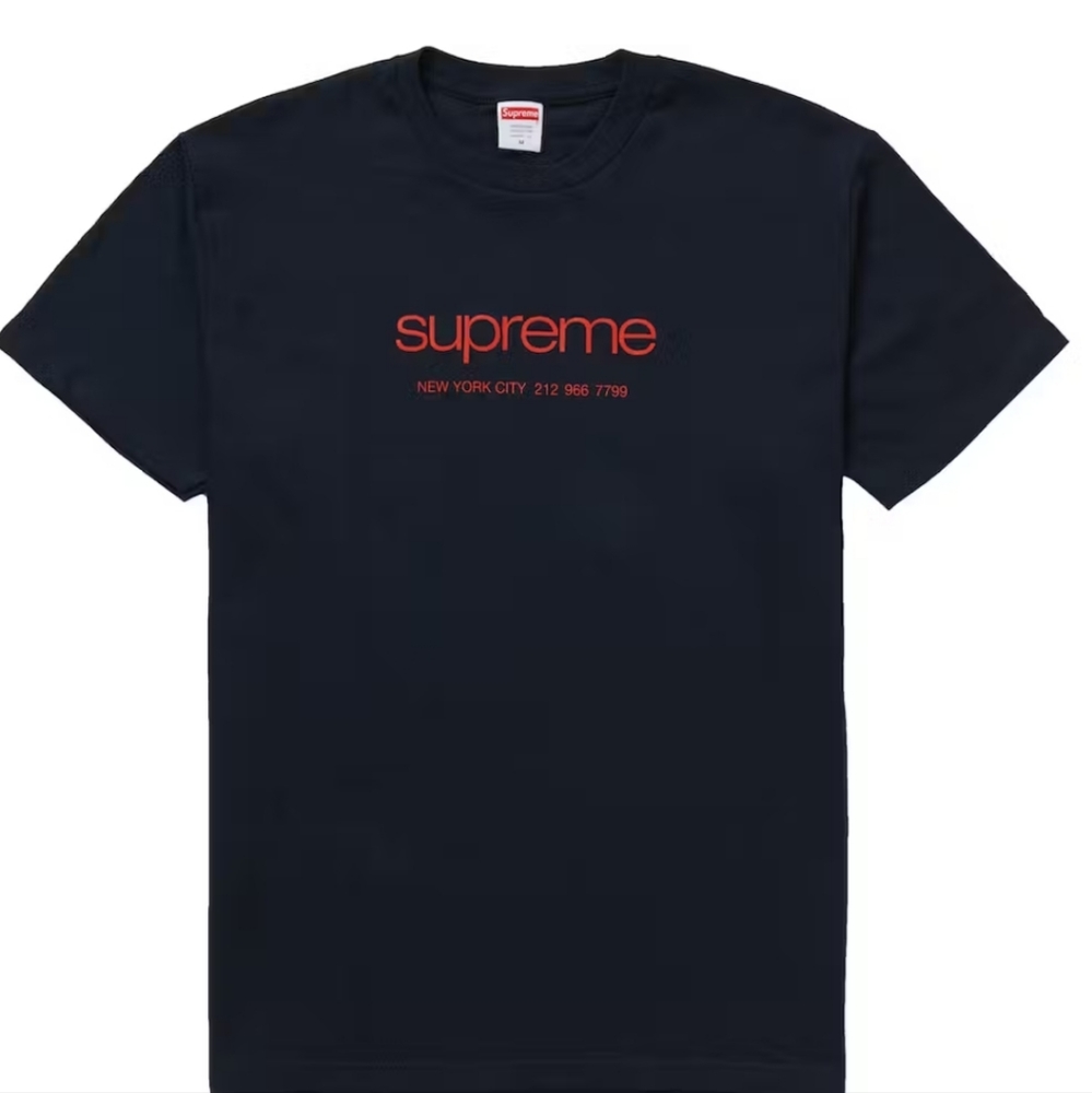 Supreme shop tee navy